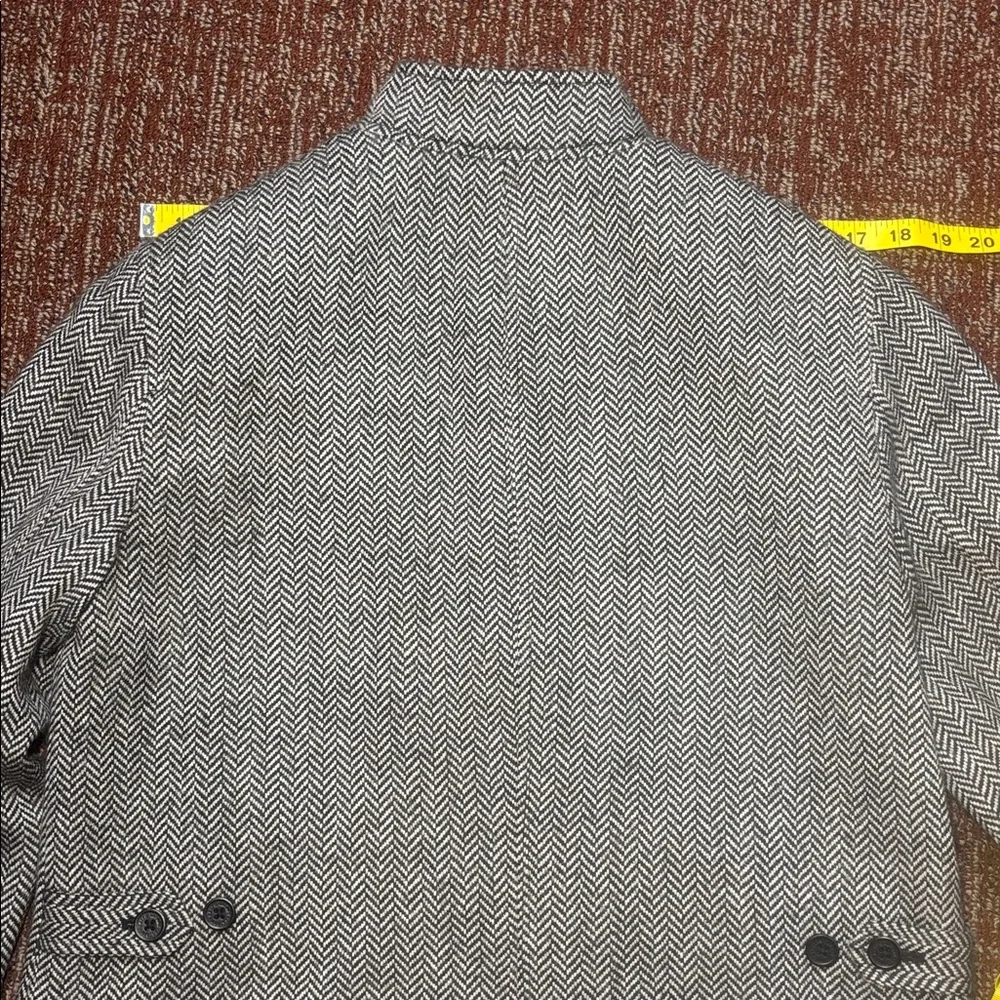 Lauren Ralph Lauren houndstooth zip boxy crop moto style wool alpaca jacket 12 - Picture 15 of 15